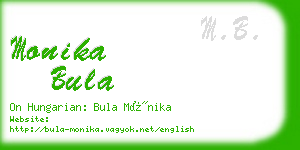 monika bula business card